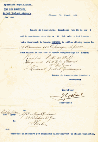 Uitnodiging voor commissie voor oefening te paard (1927-03-19), Adriaan Jan Cornelis MG (1862-1939)